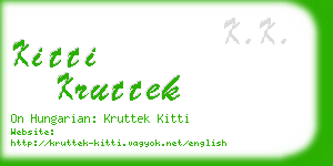 kitti kruttek business card